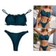 thumbnail image 2 of 2 piezas Bikini ajustable con tiras de para mujer de de cinturo acolchado triángulo Tankini verano - S S Salvador Traje de bikini de mujer, 2 of 10