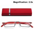 thumbnail image 1 of Gafas transparentes, gafas de lectura de media montura para hombres y mujeres, ligeras, 1 of 5