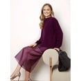 thumbnail image 6 of Women'S Sheer High Waist Skirt Fashion Chic Casual Office Midi Pencil Skirt Elegant See Through Wine Red S, 6 of 7