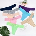 thumbnail image 3 of Sunm Boutique Sexy Lace Thongs for Women Thong Underwear Women Lace T-back Panties Women Underwear Cotton Thongs Cheeky,8 Pack, 3 of 12