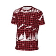 thumbnail image 6 of Wukai Christmas Tree Buffalo Plaid Print Men's Short-Sleeved Mesh T-Shirt,Quick-Dry Short Sleeve Workout T-Shirt-5X-Large, 6 of 8