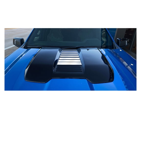 Chevy Silverado Chrome Center Hood Scoop Fade Decals 2022-2026 Set of 2 GM Licensed