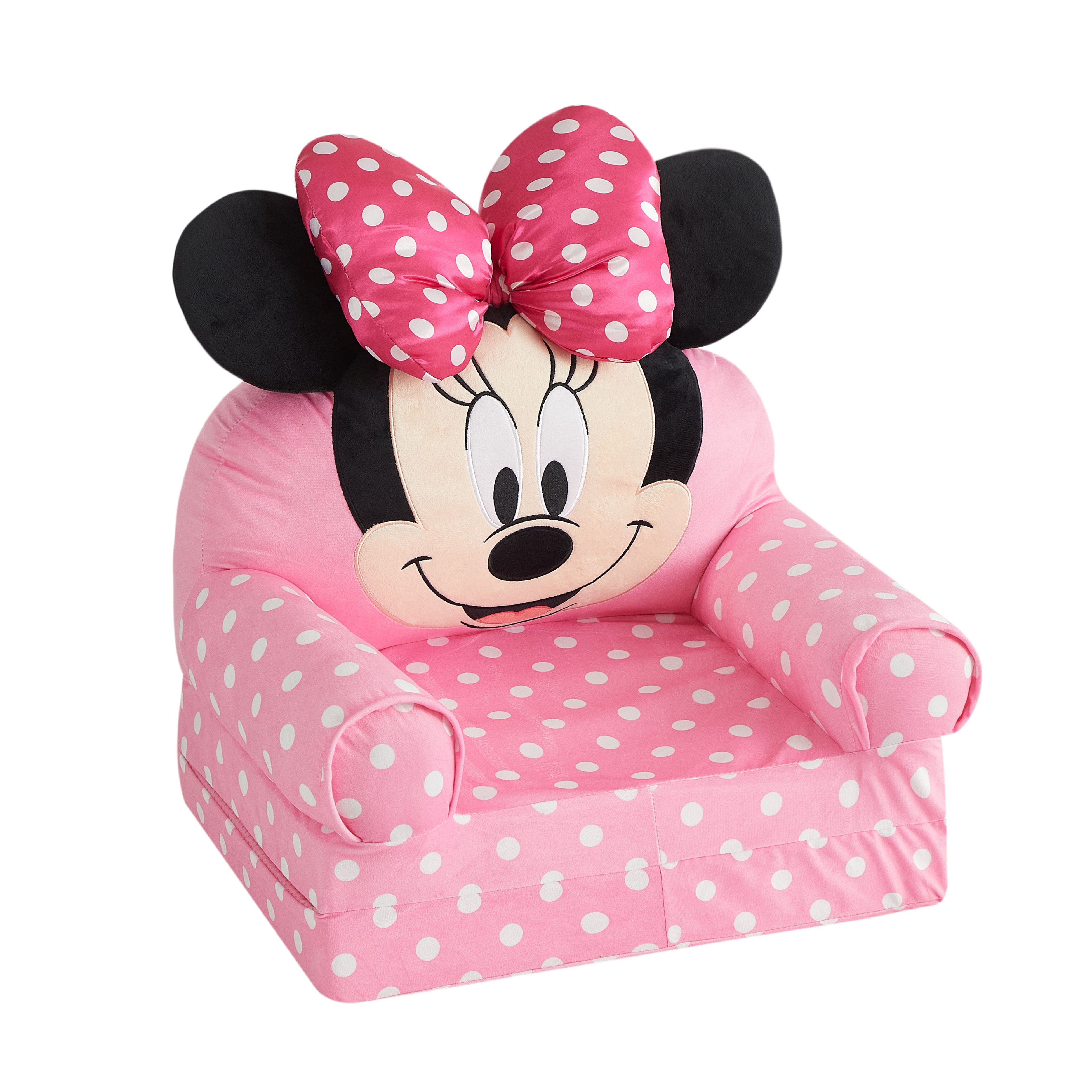 Minnie Mouse 2-in-1 Polyester Flip Out Chair for Kids, Pink