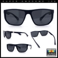 thumbnail image 2 of Polarized Mens Flat Top Sport Plastic Geometric Rectangle Sunglasses [Navy - Black], 2 of 7