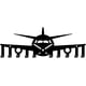 thumbnail image 1 of Llavero de metal con forma de avión, decorativo, con 10 ganchos, para colgar en la pared, organizador de llaves negro, colgador de correa para perro, ideal para habitación de niño o puerta de entrada., 1 of 9