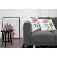 thumbnail image 3 of Ambesonne Nature Throw Pillow Cover 2 Pack, Vintage Peony, 24", Pink White Green, 3 of 7