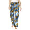 thumbnail image 2 of Goofa Sunflowers Printed Soft Pajama Pants for Women, Wide Leg Comfy Casual Lounge Yoga Pants-Large, 2 of 9