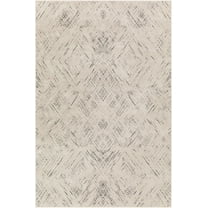 BoutiqueRugs Garza Contemporary Area Rug - Machine Washable - Bone, Eggplant, Cloud Gray - 6'4" x 9'