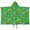 Rooster and Pumpkin Green Pattern, variant on Rooster and Pumpkin Green Pattern Hooded Bath Towel Wrap for Teens Ages 3 To 12, Soft Lightweight Quick Dry Microfiber Bath Beach Pool, 50"x30"