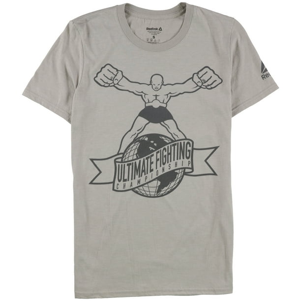 Camiseta Gráfica Ultimate Fighting Reebok para Hombre Beige Pequeña