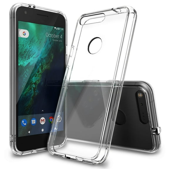 Ringke Fusion Case Compatible with Google Pixel XL, Transparent PC Back TPU Bumper Drop Protection Phone Cover - Clear