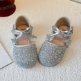 thumbnail image 7 of Girls Silver Glitter Flats Sparkly Mary Jane Shoes for Kids Little Kid Non-Slip Dress Shoes for Wedding Party,Size 9 M, 7 of 7