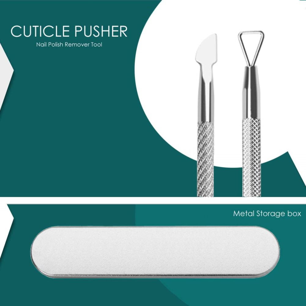 Namotu Cuticle Pusher and Cutter set, 2 Pack Gel Nail Polish Remover Tool  Triangle Cuticle Peeler Scraper and Spoon Nail Cleanel Stainless Steel  Manicure Tools - Walmart.com