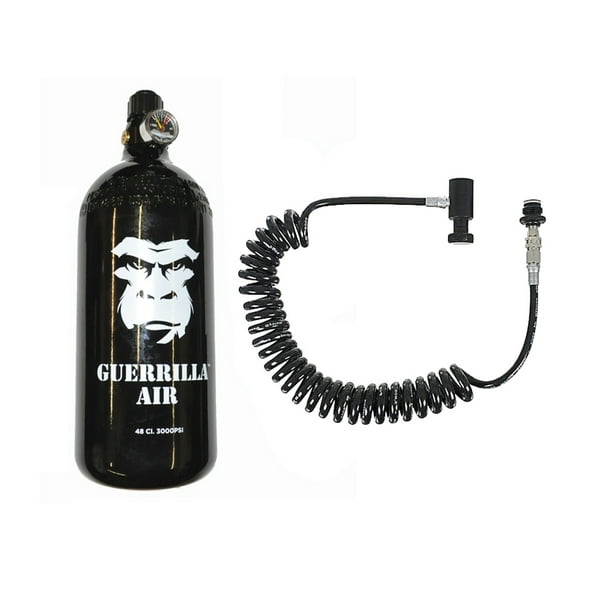 Guerrilla Air Myth 48ci 3000psi Paintball HPA Tank + Remote Coil