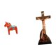 thumbnail image 1 of Figura de escritorio,Estatua de caballo Dala tradicional sueca,artesanía,Figura creativa de caballo de Dalecarlian,Estatua católica,Colección religiosa de figuras de estatuas de la Madre, 1 of 8