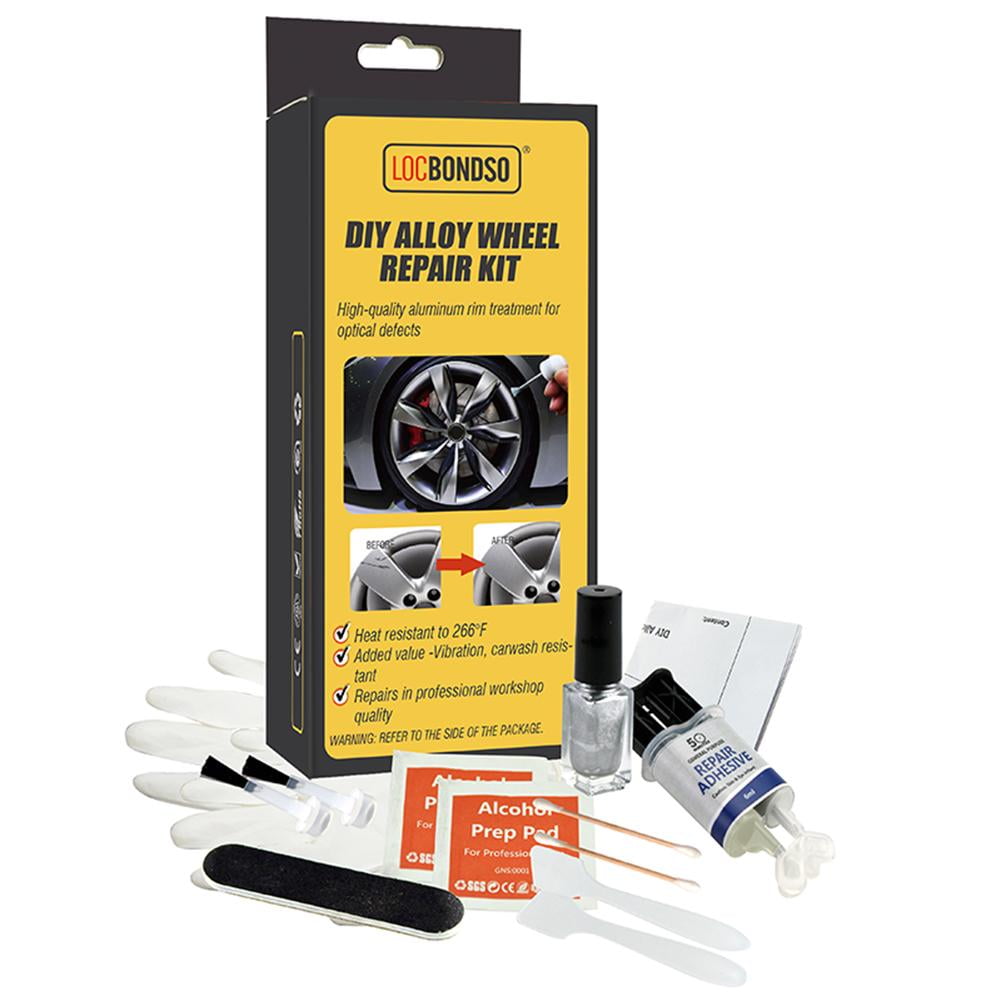 Kerb Damage Scuff Scrape Silver Alloy Wheel Repair Kit for Peugeot 407 SW 