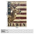 thumbnail image 4 of Orinice Deer Flag Wooden Sign Warm Lightweight Blanket Soft Fleece Blankets All Seasons for Bed Couch Sofa Decor Cow Gifts 50x60in, 4 of 6