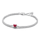 thumbnail image 4 of Pulseras De Plata 925 Xtellar Mujer Rubí De Corazón Elegantes, 4 of 4