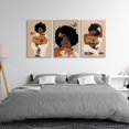thumbnail image 4 of FCCUYE - 3 Piece Abstract African American Wall Art for Living Room Colorful Flower Hair Picture Floral Poster for Bathroom Black Girl Wall Art Canvas Prints Painting for Female Gifts 20x28inch, 4 of 7