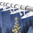 thumbnail image 4 of Extra Long Shower Curtain 72x84 Inch, Christmas Trees Shower Curtain Waterproof Bathroom Decor, Winter Farmhouse Pine Fruits Forest Cabins Fabric Bath Curtain Set Accessories with Hooks, 4 of 8