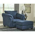 thumbnail image 3 of Bowery Hill Modern / Contemporary Fabric Accent Chair in Blue, 3 of 4