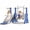 Blue Gray, variant on DKMOCO 4-in-1 Toddler Slide and Swing Set, Indoor Outdoor Kids Playground with Basketball Hoop, Climber Activity Playset for Toddlers Ages 1-2, Blue Gray