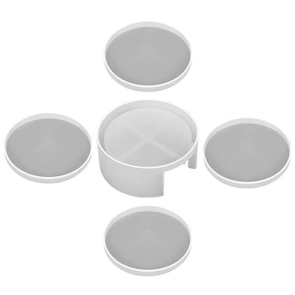 JDH silicone Round Coaster Set Irregular Silicone Craft Molds 5 Pieces