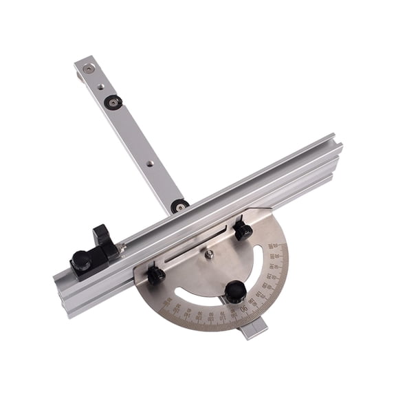 Precision Miter Gauge Aluminum Table Saw Miter Gauge with 60 Degree Angled Miter 250mm