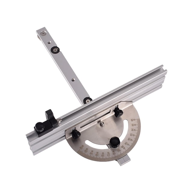 DOLITY Jauge d'Inertie de Précision pour Table en Aluminium, Scie à Table à Jauge d'Inertie avec Jauge d'Inertie Inclinée à 60 Degrés 250 mm