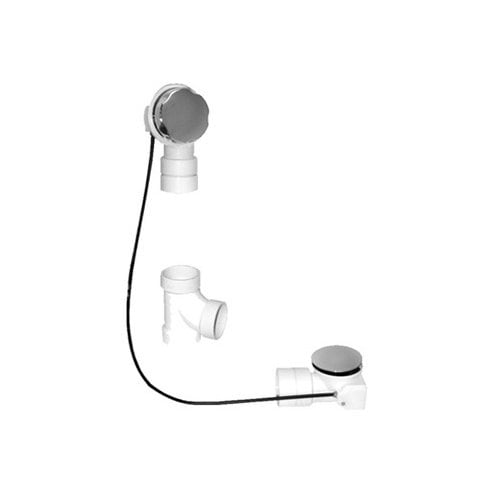 Mountain Plumbing 27'' New Schedule ABS Cable Operated Swivel Ball Joint Push and Lock Tub Drain