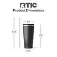 thumbnail image 5 of RTIC 20 oz Ceramic Lined Everyday Tumbler, Spill-Resistant Straw Lid, Black, 5 of 6