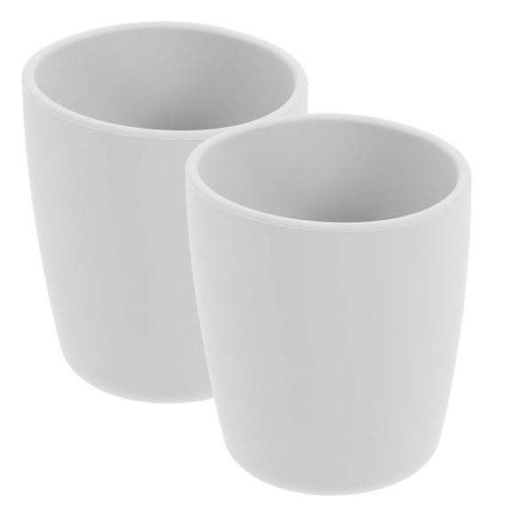 MLINS 2 Pcs Toddlers Rinse Cups for Kids Baby Light Grey