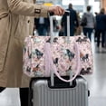thumbnail image 4 of Garronmavis Large Quilted Duffle Bag for Women, Floral Horse Print Weekender Travel Bag, Carry On Overnight Bag Gym Dance Tote with Luggage Sleeve Zipper Pockets, 4 of 7