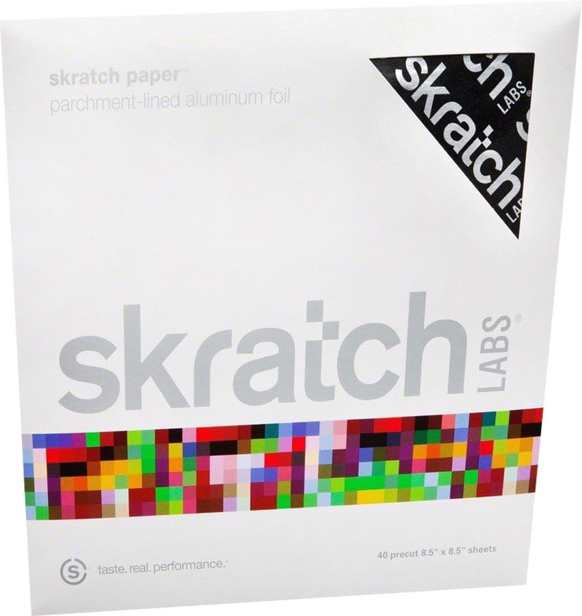 skratch labs paper precut parchment lined aluminum foil in envelope - 40 sheets