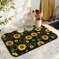 thumbnail image 3 of Washable Rubber Sunflower Cute Floral Dish Drying Mats for Kitchen Counter Home Large Coffee Bar Pad Accessories and Decor for Utensils Stemware 19.5''x12'', 3 of 6