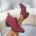 thumbnail image 5 of Wine Ladies Winter Season Short Boots With British Style And Round Toe For Outdoor Pursuits, 5 of 9