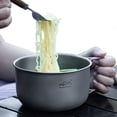 thumbnail image 4 of Titanium Camping Pot Multi-Functional Foldable Camping Soup Pot Reusable Lightweight Food Container Outdoor Accessories (Small), 4 of 11