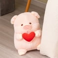 thumbnail image 6 of LYINGF Pig Stuffed Animal Plush Toy - Cute Pink Pig Hugging Pillow with Red Heart, Soft Cuddle Plush Gifts for Kids, Girls, Adults, Perfect for Birthday, Valentine's Day Gift (3 Size Options), 6 of 8
