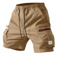 thumbnail image 6 of Men's Cargo Shorts Quick Dry Lightweight Athletic Shorts Elastic Waist Drawstring with Multi Zipper Pockets for Hiking Golf Workout Outdoor Summer Casual, 6 of 7