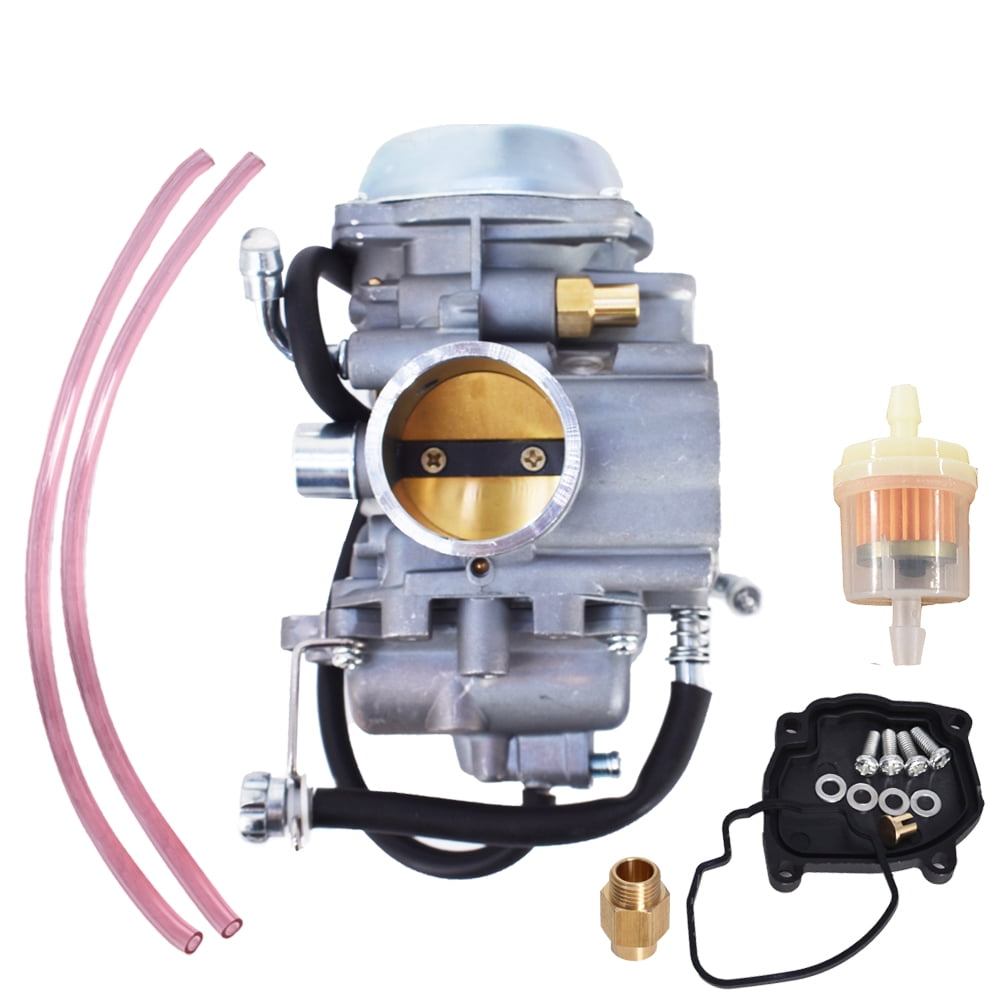 LTF500F Carburetor For Suzuki Quadrunner 500 4X4 98-02 & Cover Fuel Filter Lines