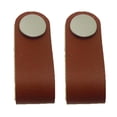 thumbnail image 1 of 2x Tiradores de puerta de material cuero Tiradores de cajones de armario de hardware de armario europeo, 1 of 9
