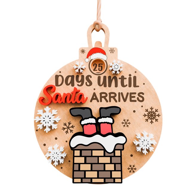Hot6sl Ofertas de La Semana Cuenta Regresiva de Papá Noel Adornos Navideños Adornos Colgantes para Interior Del Automóvil