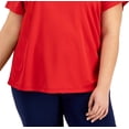 thumbnail image 3 of ID Ideology Plus Size Birdseye Mesh T-Shirt Licorice Red 3X, 3 of 3