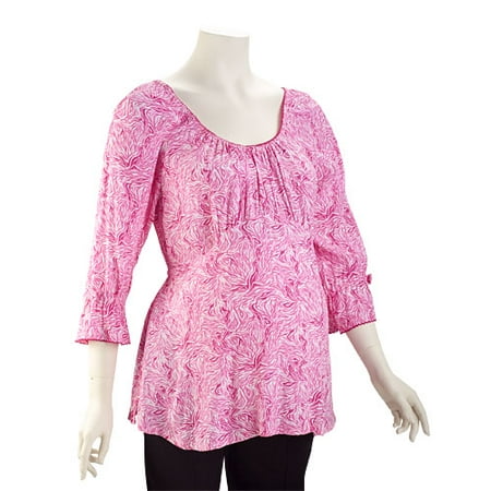 Maternity Crepe Peasant Top