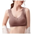 thumbnail image 2 of B91xZ Womens Plus Sports Bras Comfort Full Coverage Large Bust High Impact Sports Bras,Coffee One Size, 2 of 5