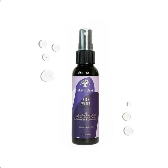 As I Am Vaporisateur Capillaire, Eau de Riz 2 Fl Oz - avec Riz Noir Interdit, Palmetto Nain, Biotine