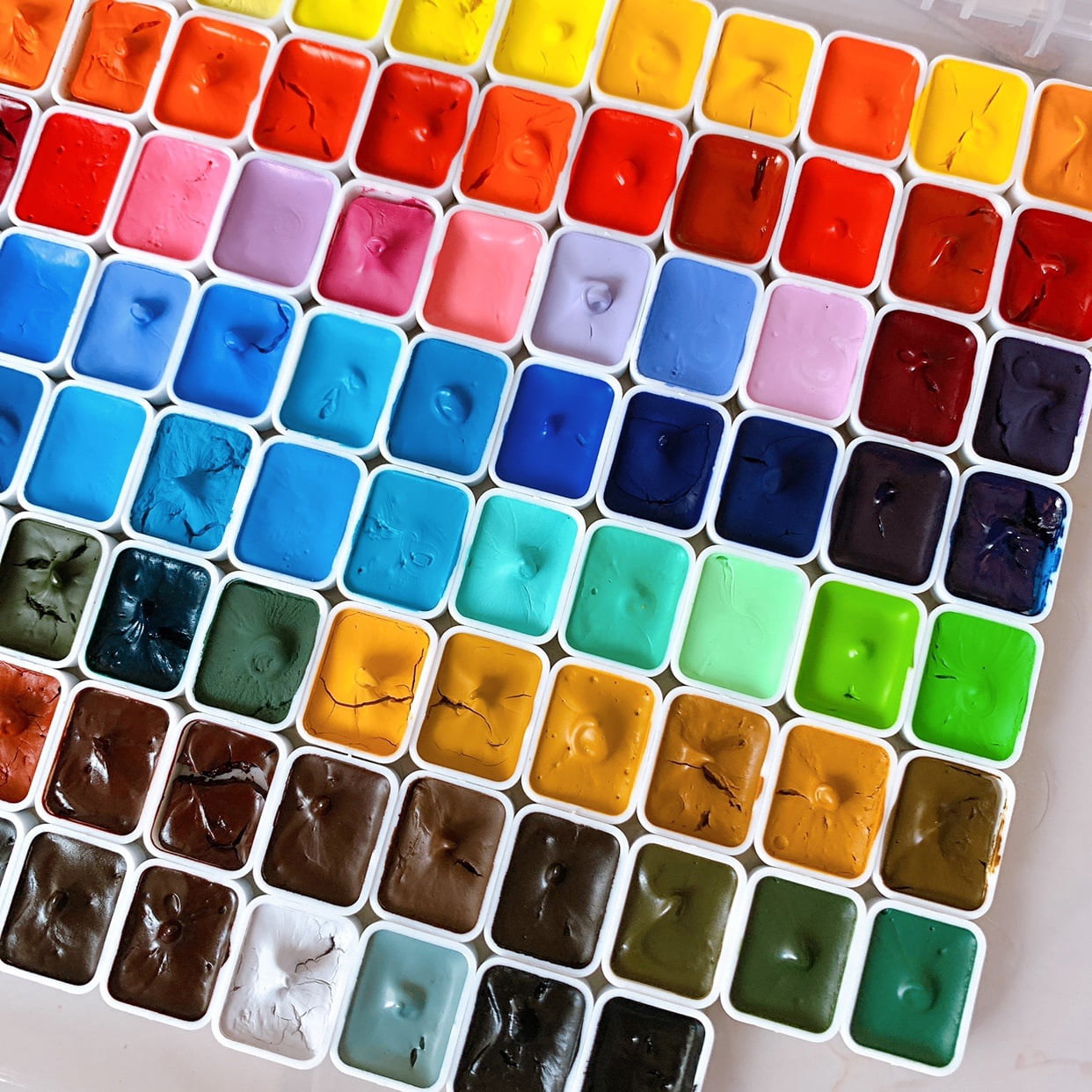 Paul Rubens Artist Watercolours 110 Colours 1ml Dispenser acuarela Plastic Case  Professional Drawing Acuarela Artist Supplie