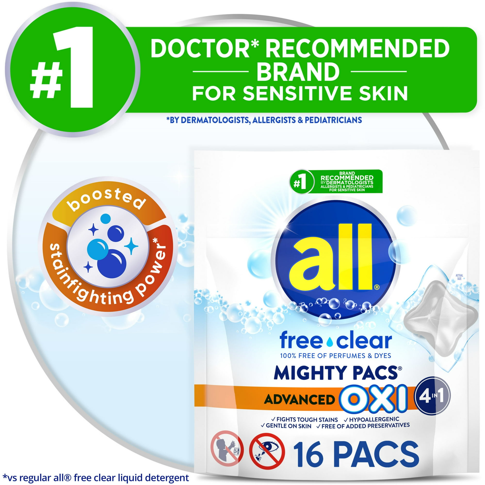all Free Clear Mighty Pacs Oxi, 16 Count