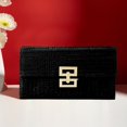 thumbnail image 3 of HEVIRGO Women Clutch Bag Envelope Shape Bohemian Foldable Double-layer Straw Braided Summer Beach Vacation Handbag, 3 of 8
