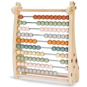 CHILDLIKE BEHAVIOR Abacus - Wooden Beads & Rack for Math Counting & Teaching Kids Add/Subtract